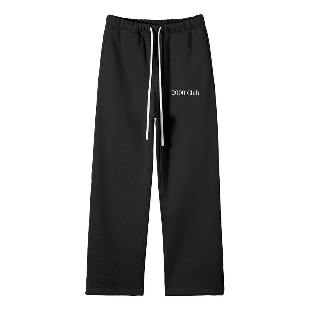 Unisex Solid Color Fleece Straight Leg Pants